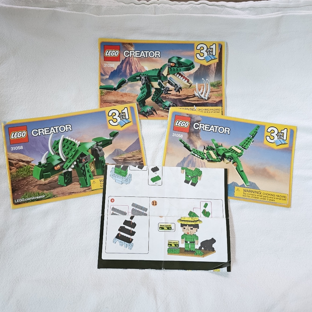 4 LEGO 31058 Creator 3 in 1 & Junior Ranger Instruction Manuals Only